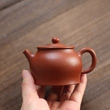 送禮紫砂壺茶壺静观 全手工 130cc 全手工制作 小品把玩器 30目粗