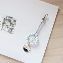 經典富士山丨禮物 手作雙色 捕夢網 Dreamcatcher 吊飾-清新藍