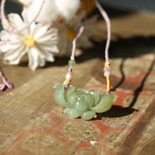 【蓮花】和田玉項鏈/出淤泥而不染 濯清漣而不妖/吊墜/首飾/禮物