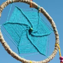 波希米亞手工編織棉麻南美捕夢網吊飾dream Cather-Mandala曼陀羅
