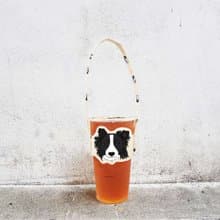 邊境牧羊犬 3毛色 造型隨行飲料杯套提袋 飲料提袋