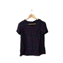 Vintage Marc by Marc Jacobs silk top, bow tie at back,Ascot short sleeves blouse