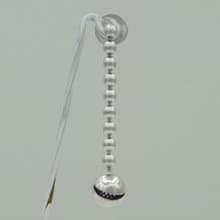 smile ball chain Pierce_1 type:B (s_m-O.58) 微笑 笑臉 穿孔耳环 sterling silver earring