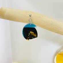 金礦 琉璃耳環 單邊1只 窗花復古耳環 手作飾品 醫療鋼