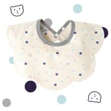 【SISSO有機棉】時尚米藍熊萊賽爾棉圍兜