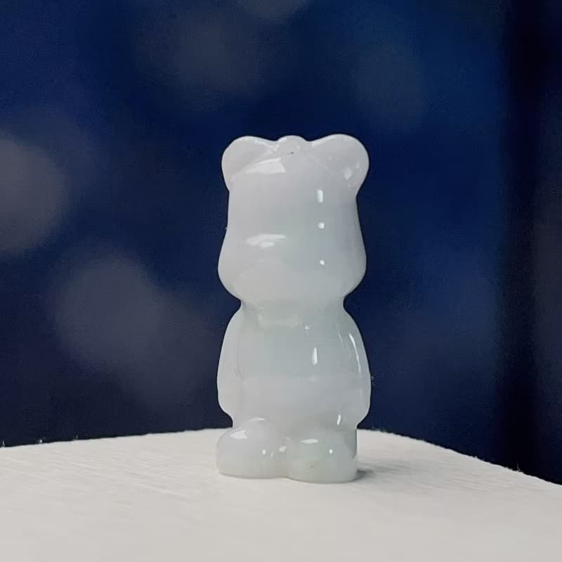 白翡翡翠熊熊| 天然緬甸玉A貨翡翠 | 送禮