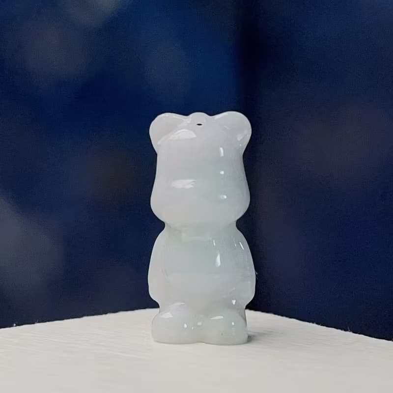 白翡翡翠熊熊| 天然緬甸玉A貨翡翠 | 送禮