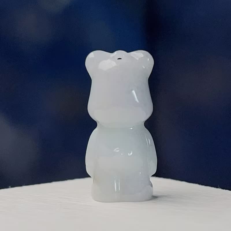 白翡翡翠熊熊| 天然緬甸玉A貨翡翠 | 送禮