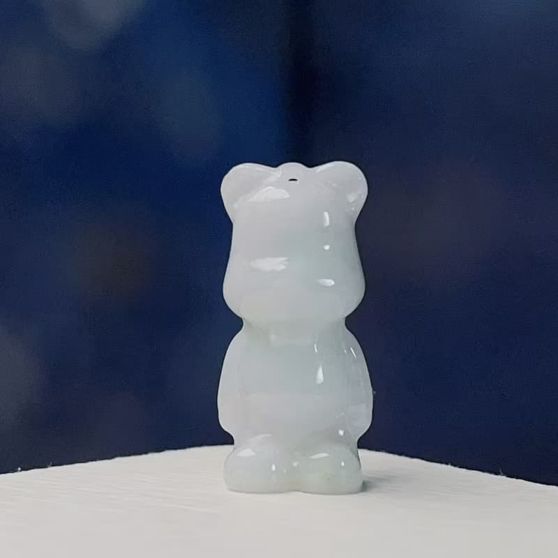 白翡翡翠熊熊| 天然緬甸玉A貨翡翠 | 送禮