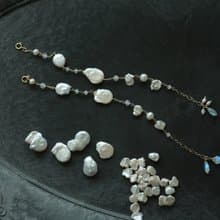 六月微風暖夏系列手鍊│不規則珍珠手鍊  月光石 14KGF  摯愛