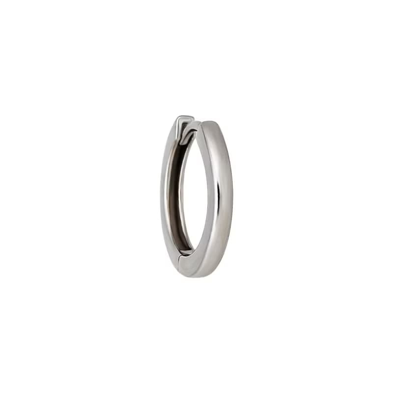 【Solo Earring】 易扣圈形單邊耳環 M (鉑金)
