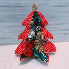 聖誕樹/布作聖誕樹/布製聖誕樹-大紅花朵