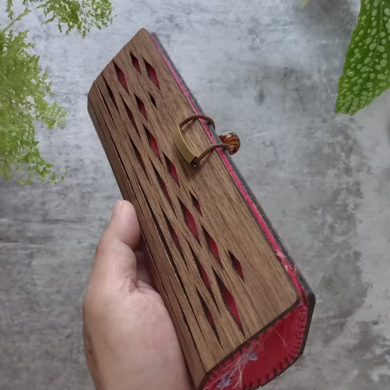 母親節禮物/眼鏡盒/茉樂手盒/胡桃木/茉樂紅/雅痞個性風/送禮