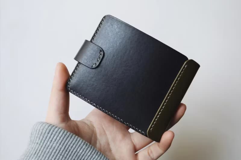 【切線派】男士短夾 拼色 義大利Buttero皮夾手工短款錢包