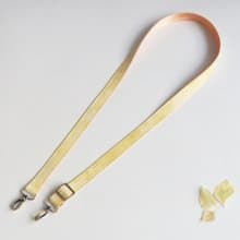 父親節禮物 手工植物染暈染手機背帶-黃  頸掛 相機帶 手機掛繩