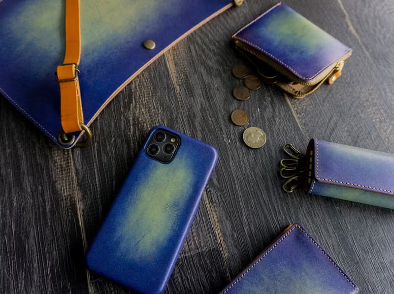 スマホケース 全機種対応 【 グラデーションレザー 】 革 本革 レザー メンズ 母の日 iPhone BO01K