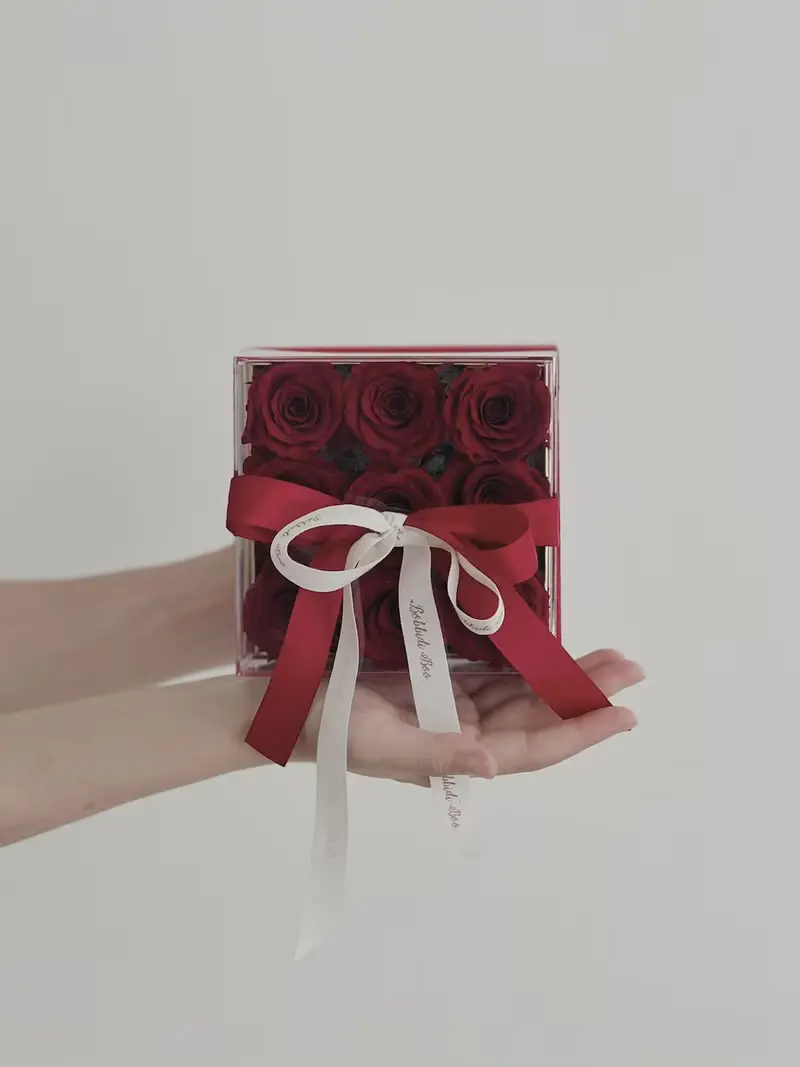 【永生玫瑰花花盒】• 情人節禮物/生日禮物/永生花/永生玫瑰花