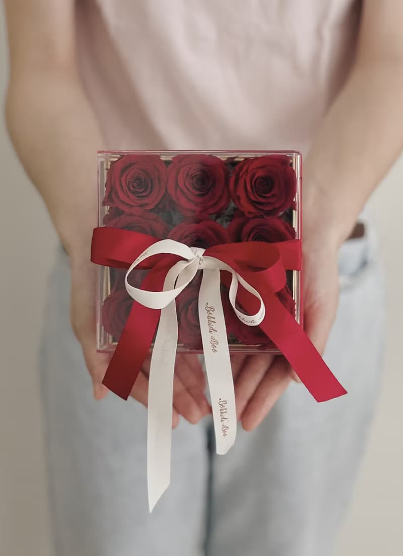 【永生玫瑰花花盒】• 情人節禮物/生日禮物/永生花/永生玫瑰花