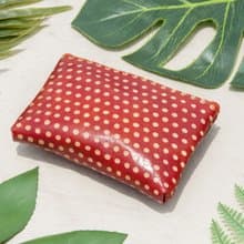 手工山羊皮零錢包/手繪風格皮革錢包/皮革小包/皮包-圓圈普普風