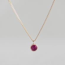 Ruby birth stone pendant [P033K10RB]