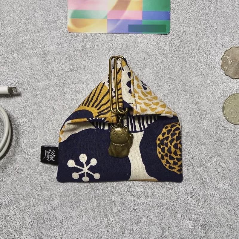 招財貓飯糰口金零錢包 多用途小包