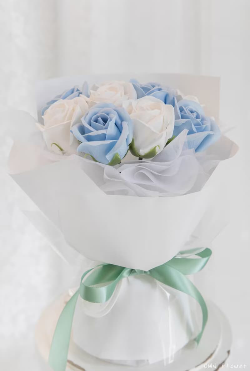 藍玫瑰花束/香皂花花束/生日花束/情人節花束/告白花束/永生花束