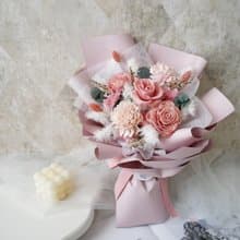 中型不凋玫瑰花束【羅曼輕舞】結婚/生日/告白/永生花/畢業花
