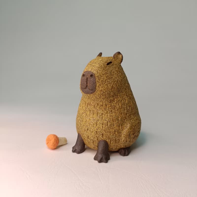 水豚造型擴香瓶/陶藝品/原創