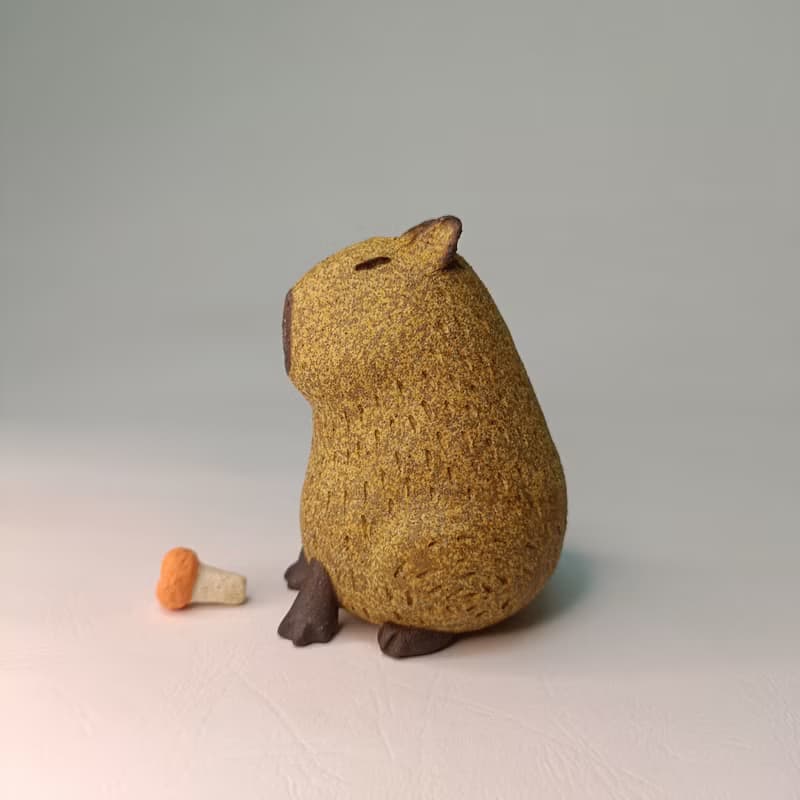 水豚造型擴香瓶/陶藝品/原創