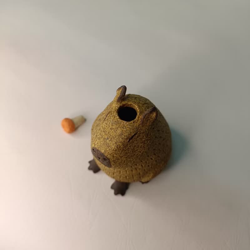 水豚造型擴香瓶/陶藝品/原創