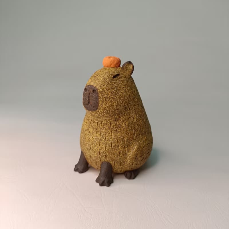 水豚造型擴香瓶/陶藝品/原創