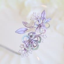 幻彩梅花 髮夾 纏花 春仔花 和服發飾 天然真絲 蠶絲 髮夾
