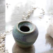 手拉坏綠之眼小小花器/花瓶