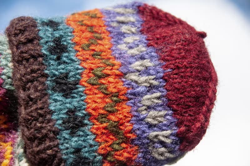 手織純羊毛針織手套/可拆卸保暖手套/內刷毛手套/觸控手套-櫻桃