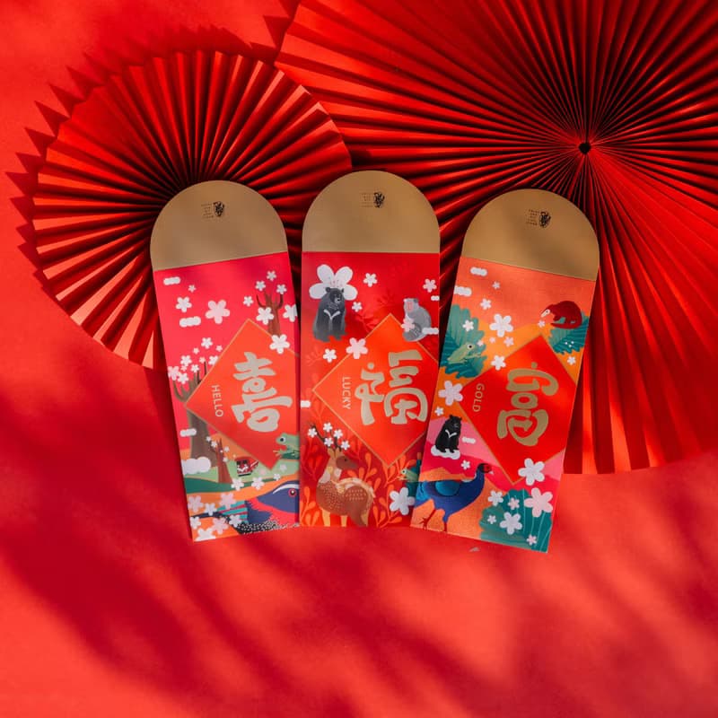 台灣紀念品│單字風韻-抵過千百祝福 紅包袋組【一組3款】