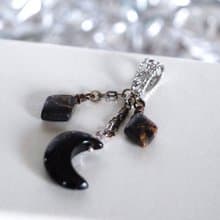 ちょこっとチョコのペンダントトップ〜コッパーオブシディアンとオニキス〜