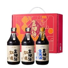 【豆油伯】零添加純釀醬油窗花禮盒三入組 /母親節送禮/