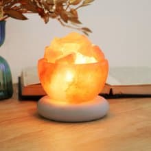 小玫瑰聚寶盆 I 清水模 I 原色甜甜圈底座 l 招財納福 I 鹽燈
