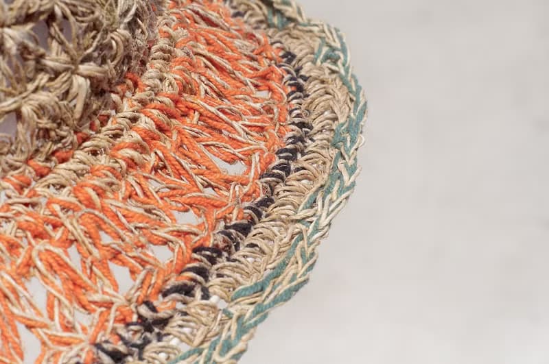 情人節禮物 手工編織棉麻帽/編織帽/漁夫帽/草帽/草編帽 - 鏤空編織 花邊棉麻帽 ( 小帽簷 )