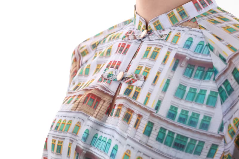 KIRSTEN舊禧街警察局印花雪紡連衣裙