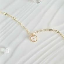 白水晶球吊鎖骨鍊 長項鍊 自由調節長度 | 淨化負能量 舒緩壓力