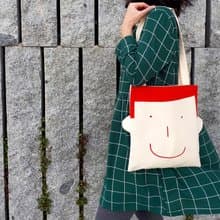Original tote bag with smiling face made of 100% cotton fabric