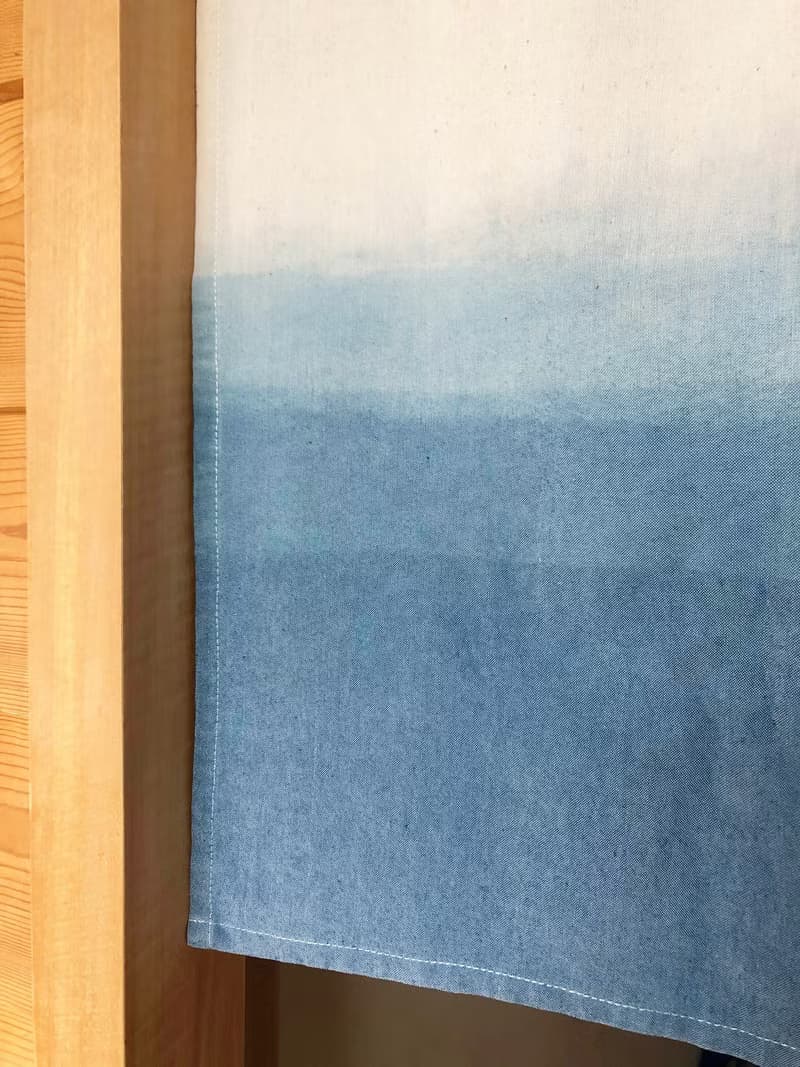 有機棉藍染日式中門簾 Organic Cotton