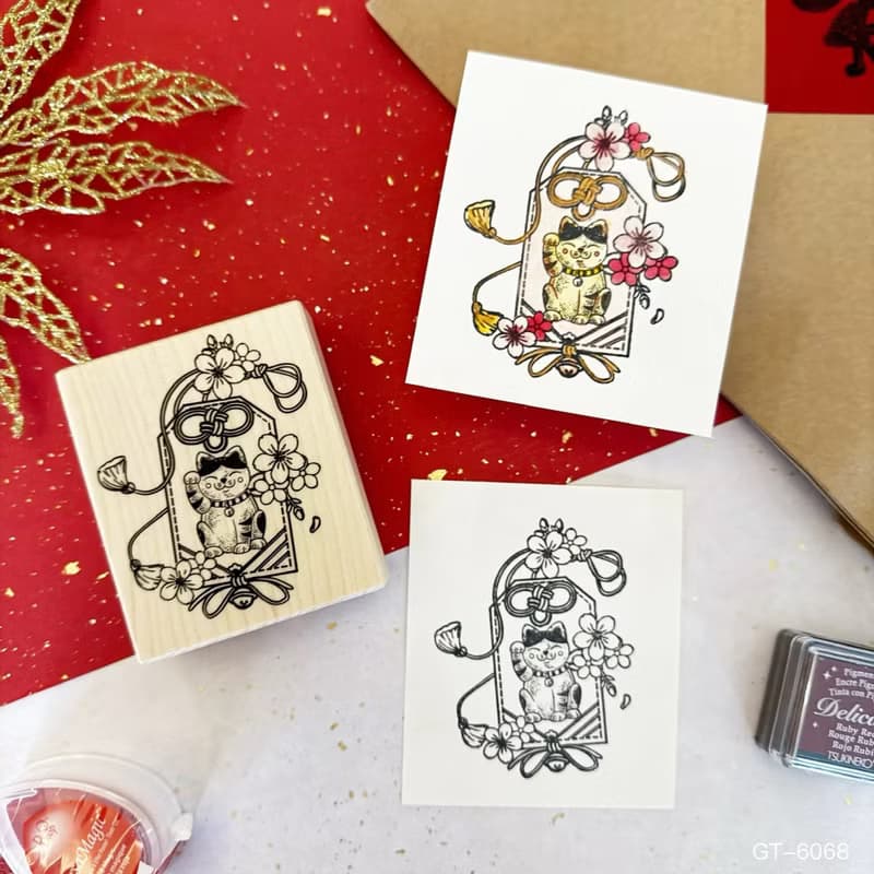 楓木印章-招財貓御守 GT-6068