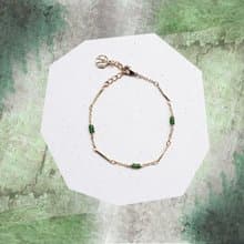 5月誕生石-Diopside透輝石魚子系列22K手鍊