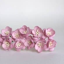 Paper flower, 50 pieces, size 2.5 cm. Cherry blossom, Sakura dusty pink color.