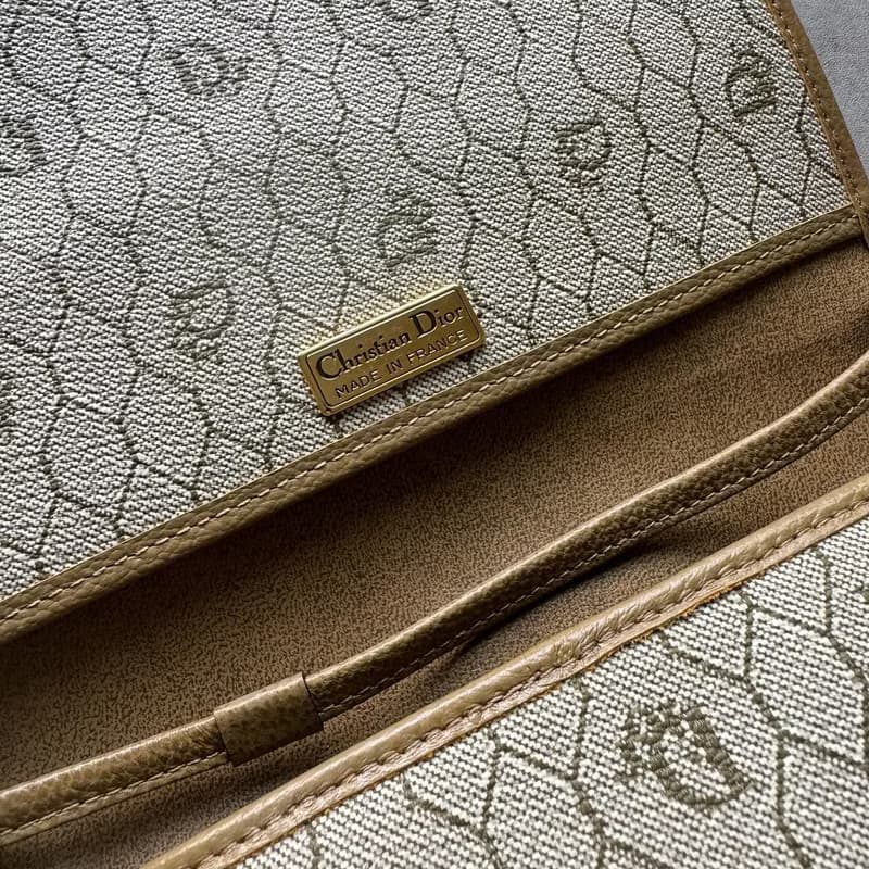 中古正品  Christian Dior 迪奧 真皮 馬鞍小包包 斜背包 隨身包