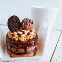 禮物3.5吋馬卡龍塔-巧克力海鹽【生日禮物、可當生日蛋糕慶