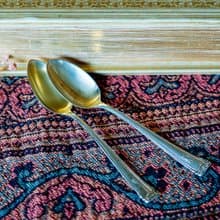 銀鍍金Janus & Friedrich濃縮咖啡匙 - 西洋古董