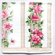 Nina Ricci Vintage Scarf Vine Flowers 22.5 x 22 Inches